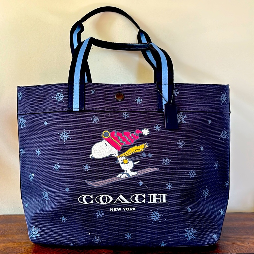 Brand new Coach Snoopy tote bag